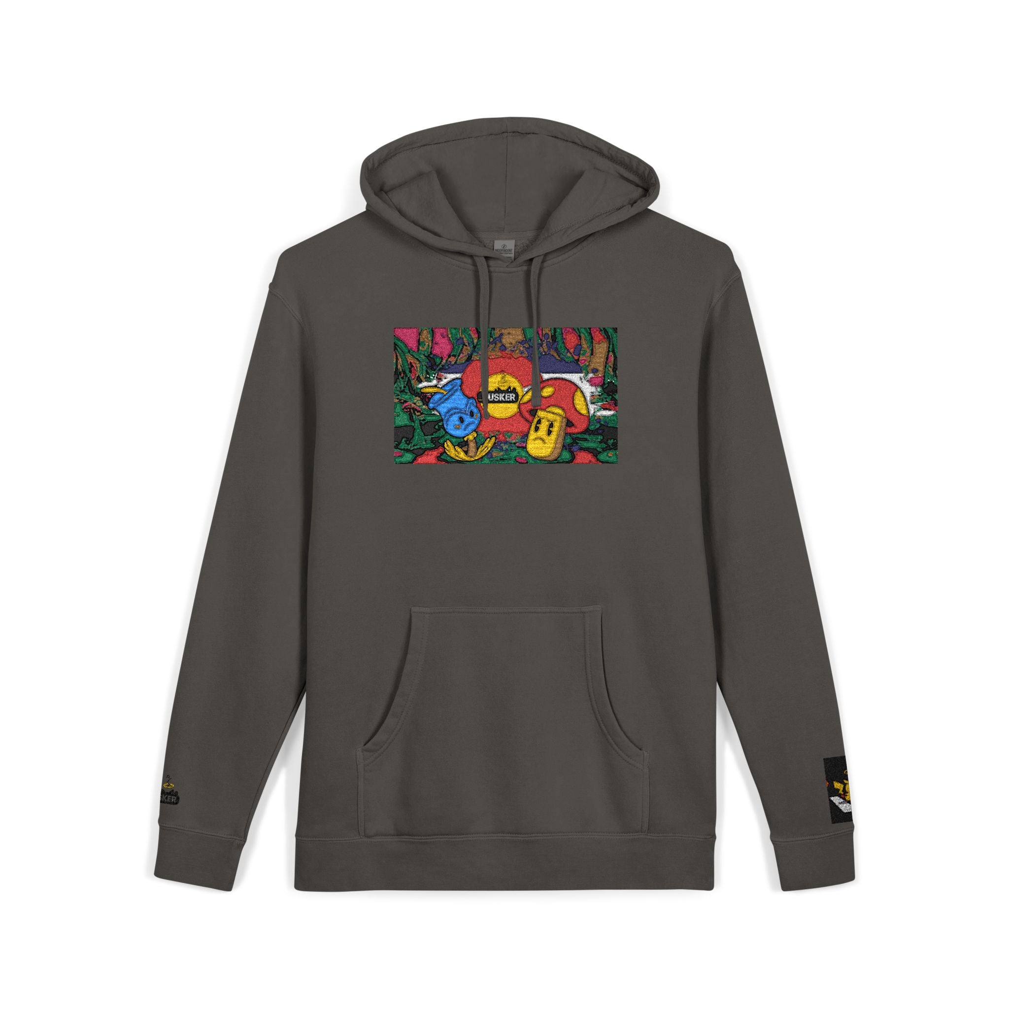 Vibrant Floral Embroidered Hoodie, Cozy Sweatshirt, Casual Wear, Unique Gift, Spring Fashion, Street Style