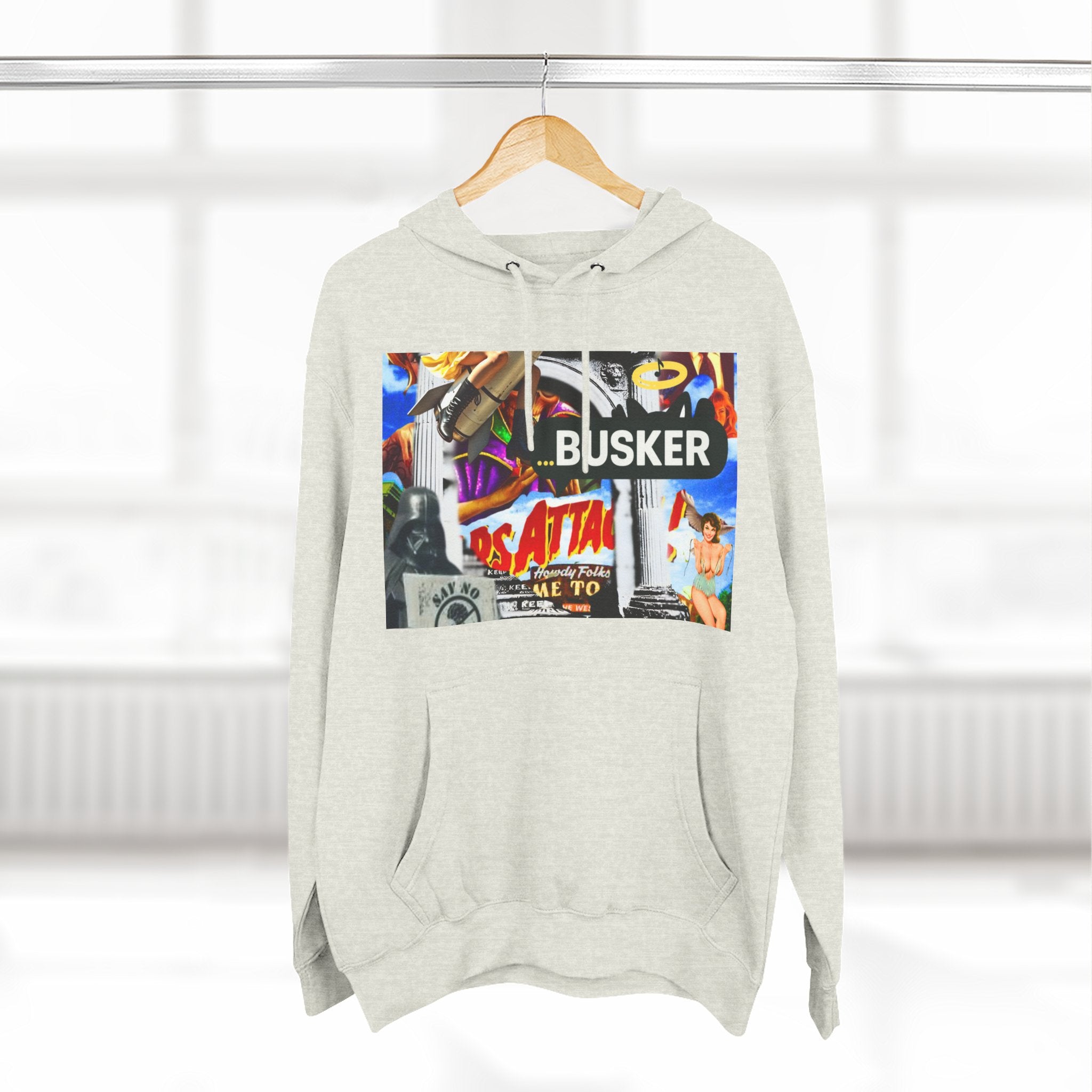 Vintage-Inspired Busker Fleece Hoodie