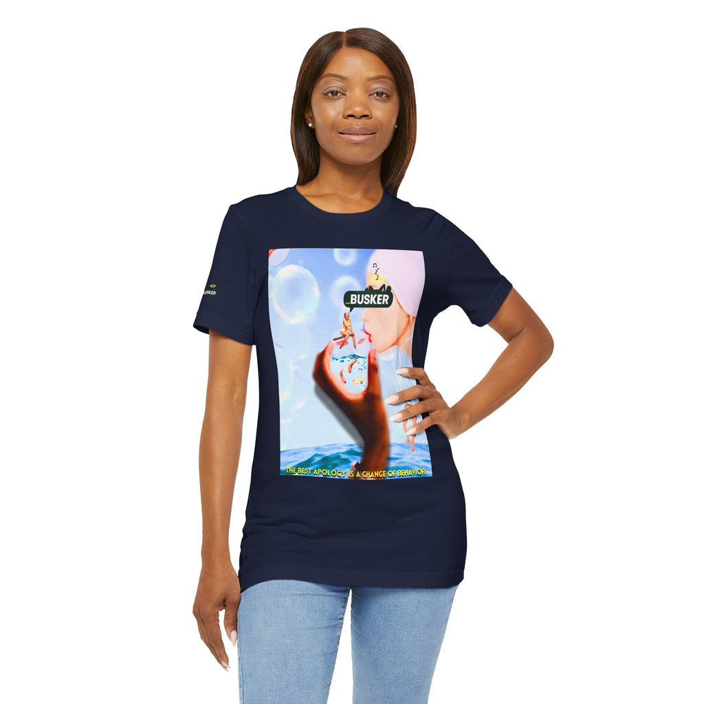 Busker Vibe Unisex Jersey Tee – Colorful Artistic Design for Summer Fun