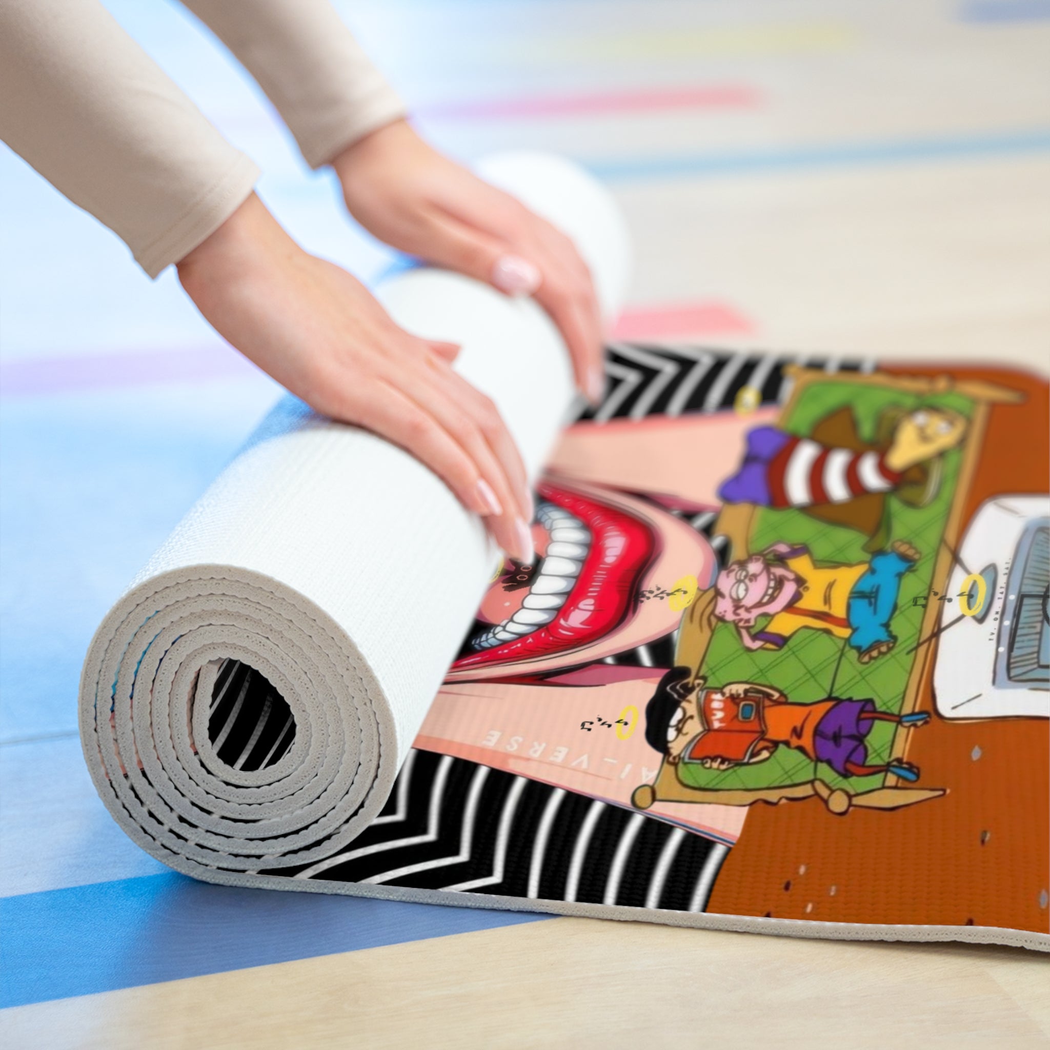 Bright Yellow Foam Yoga Mat, Ideal for Home Workouts and Yoga Classes, Perfect Gift for Yogis, Fitness Lovers, and Athletes