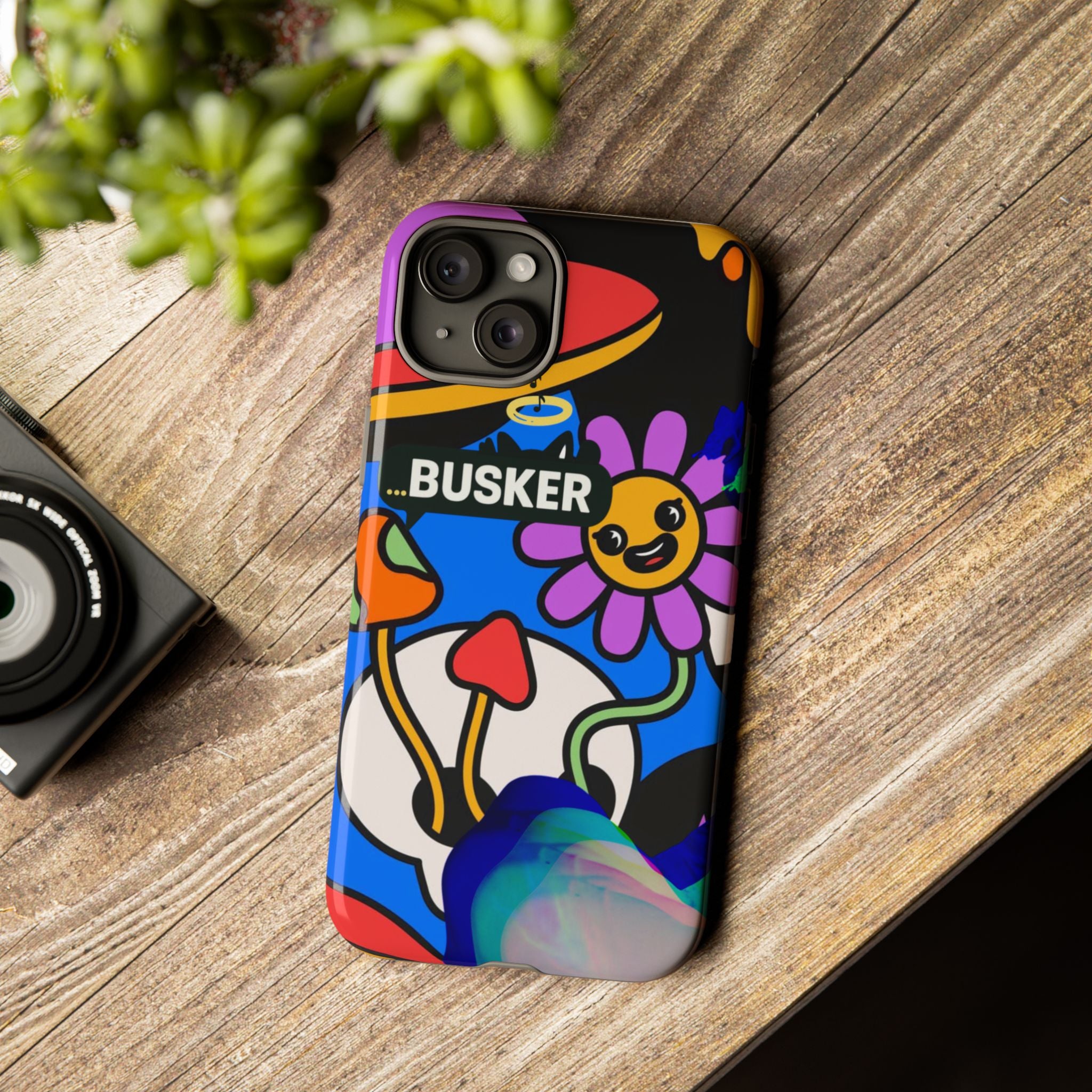 Colorful Phone Case, Cute Phone Accessories, Gift for Music Lovers, Fun Tech Gear, Unique Floral Design Case