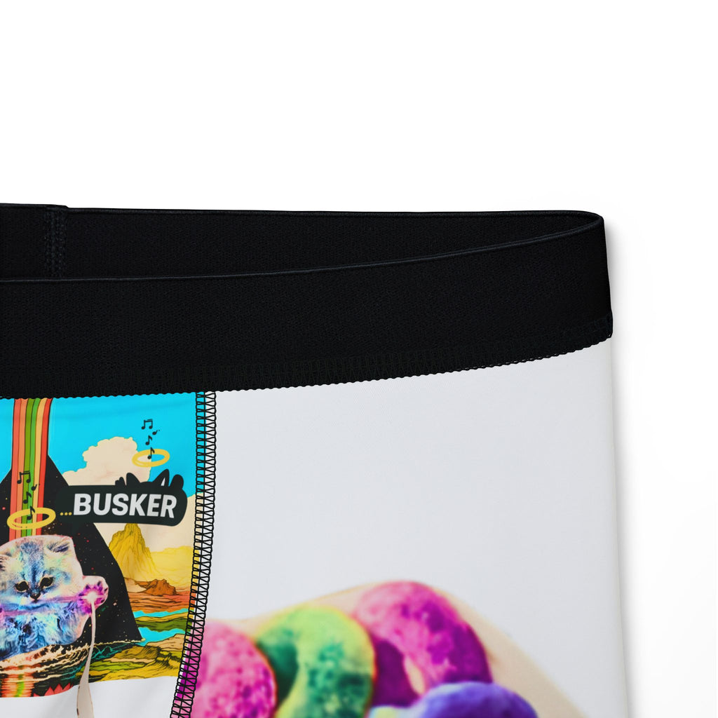 Fun Men's Boxers, Colorful Donut Print Underwear, Unique Gift for Him, Comfortable AOP Boxer Shorts, Quirky Men's Loungewear