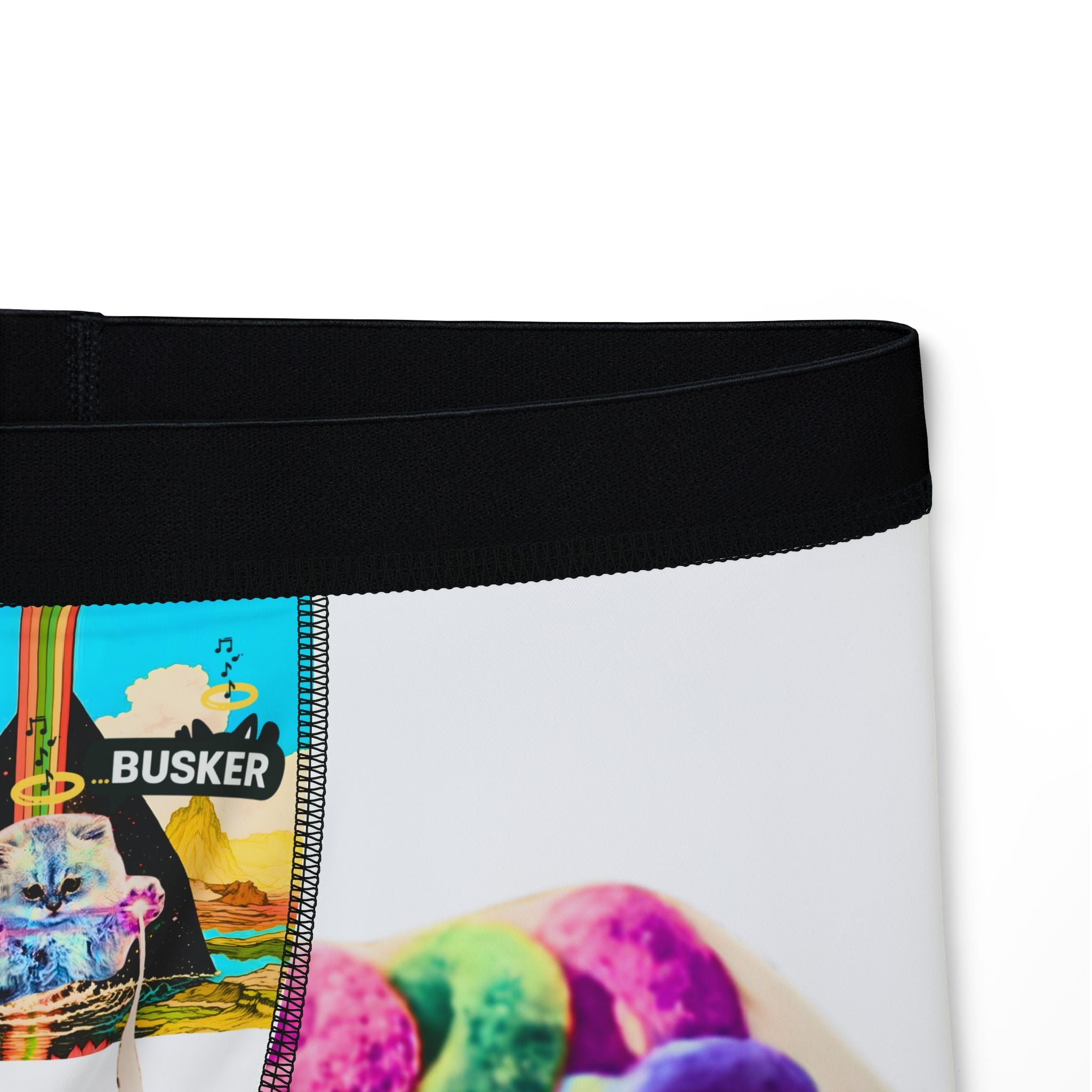 Fun Men's Boxers, Colorful Donut Print Underwear, Unique Gift for Him, Comfortable AOP Boxer Shorts, Quirky Men's Loungewear