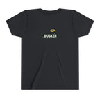 Busker Youth Short Sleeve Tee, Fun Summer Tee, Music Lover Gift, Kids Graphic T-Shirt, Festival Outfit, Creative Gift Idea