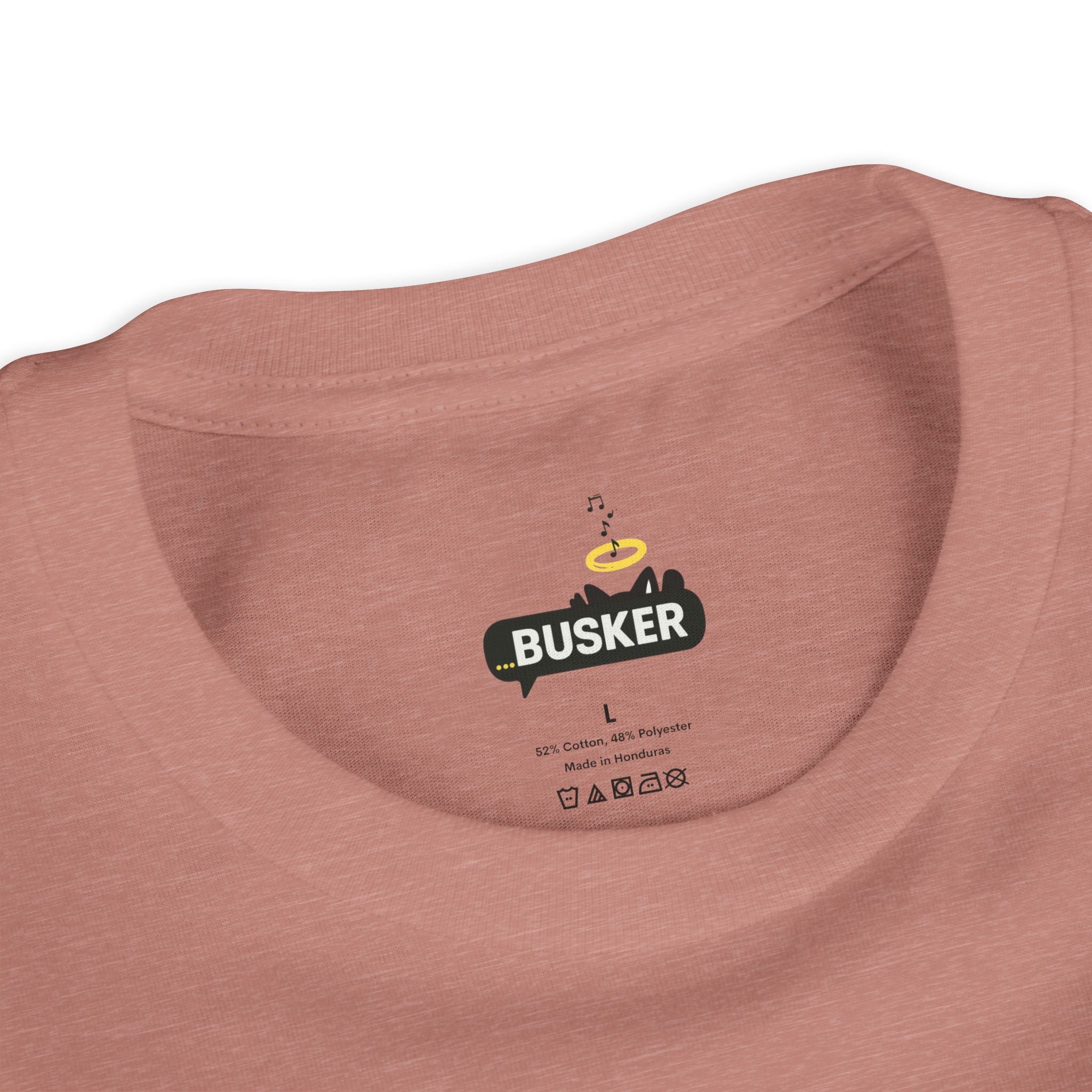 Busker Youth Short Sleeve Tee, Fun Summer Tee, Music Lover Gift, Kids Graphic T-Shirt, Festival Outfit, Creative Gift Idea