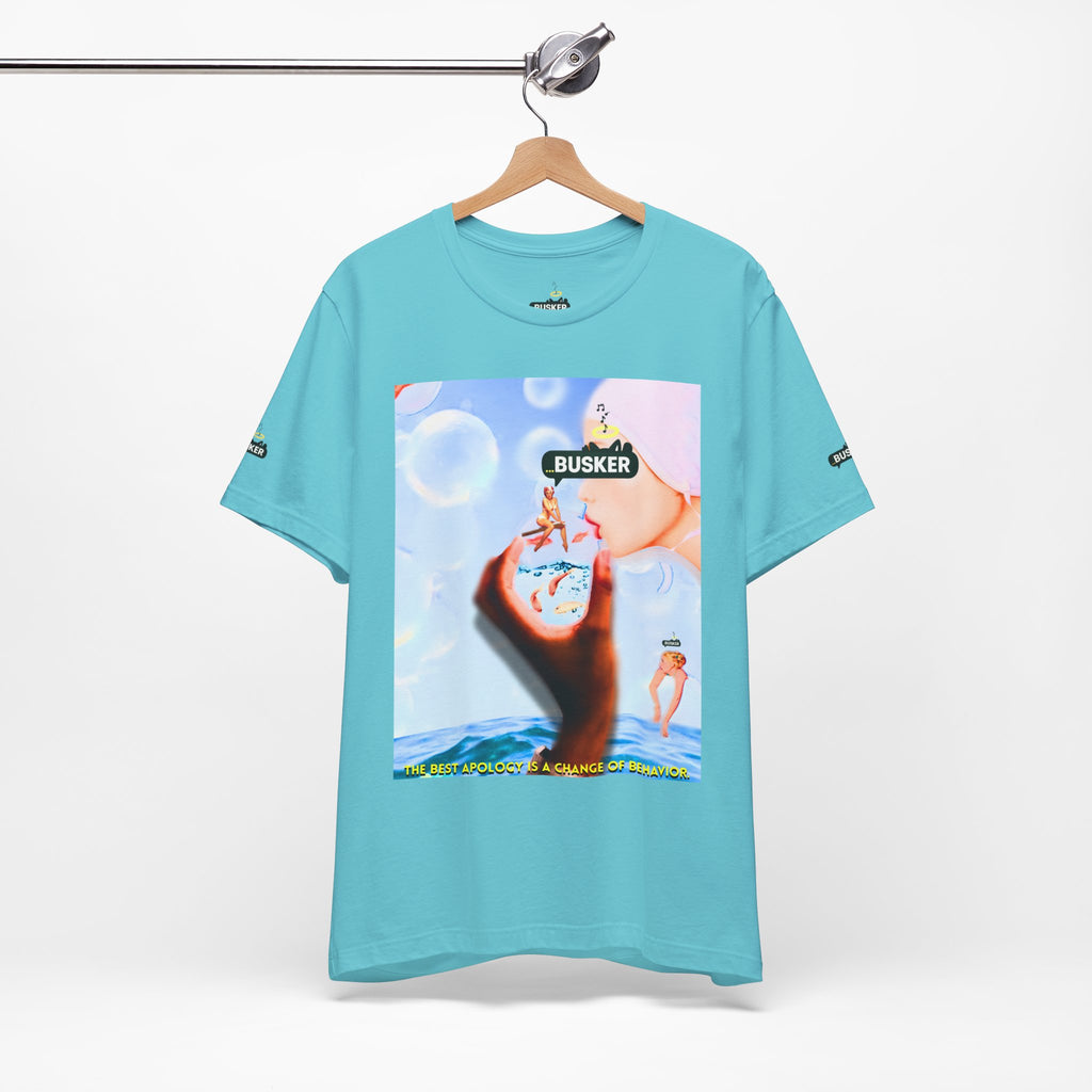 Busker Vibe Unisex Jersey Tee – Colorful Artistic Design for Summer Fun