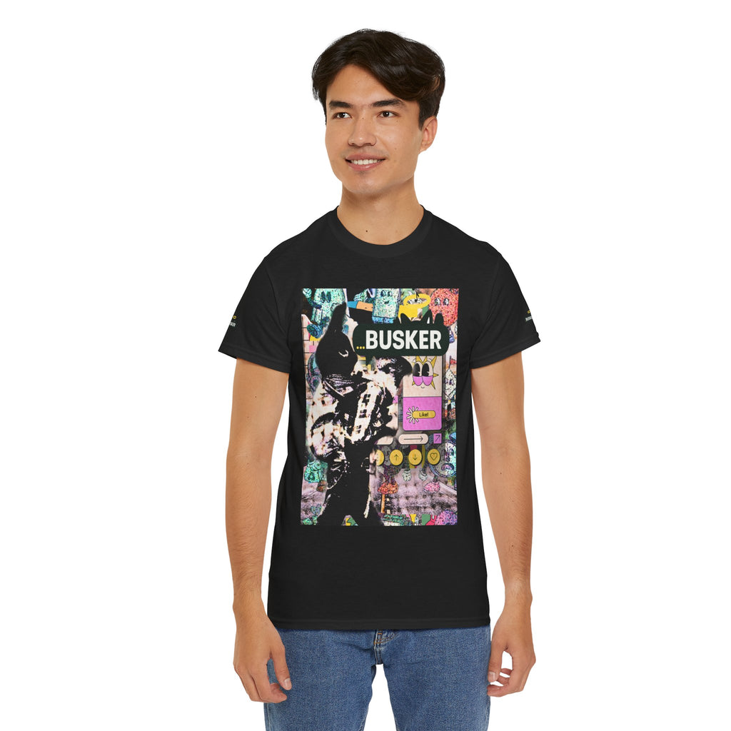 Grunge Art Busker Unisex Heavy Cotton Tee
