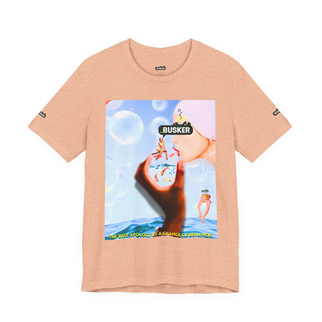 Busker Vibe Unisex Jersey Tee – Colorful Artistic Design for Summer Fun