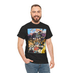 Busker Collage Graphic Tee — Vintage Music Poster Streetwear