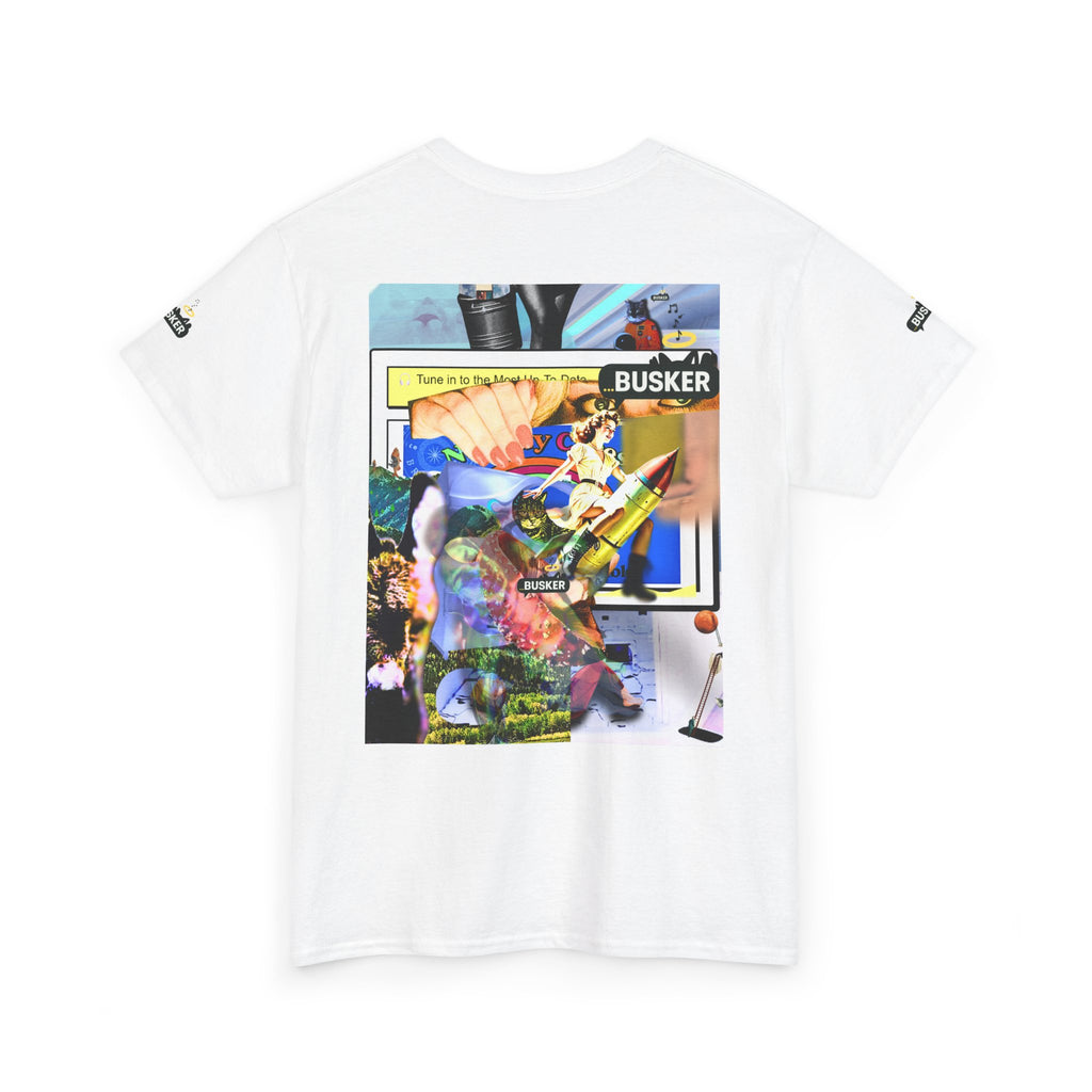 Cool Graphic Unisex Heavy Cotton Tee - 'Busker' Design