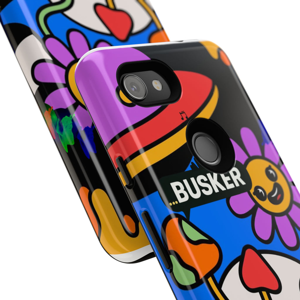 Colorful Phone Case, Cute Phone Accessories, Gift for Music Lovers, Fun Tech Gear, Unique Floral Design Case