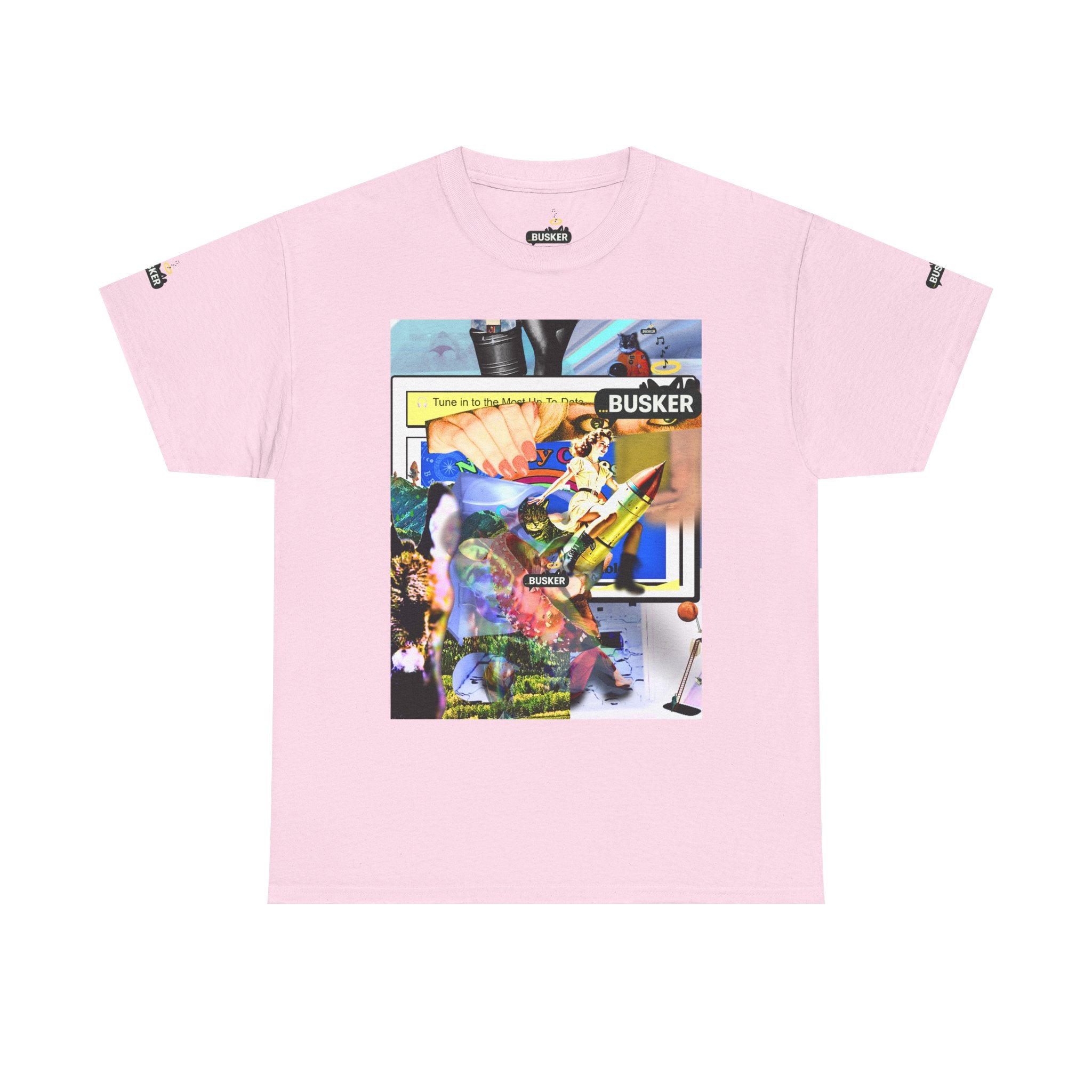 Cool Graphic Unisex Heavy Cotton Tee - 'Busker' Design