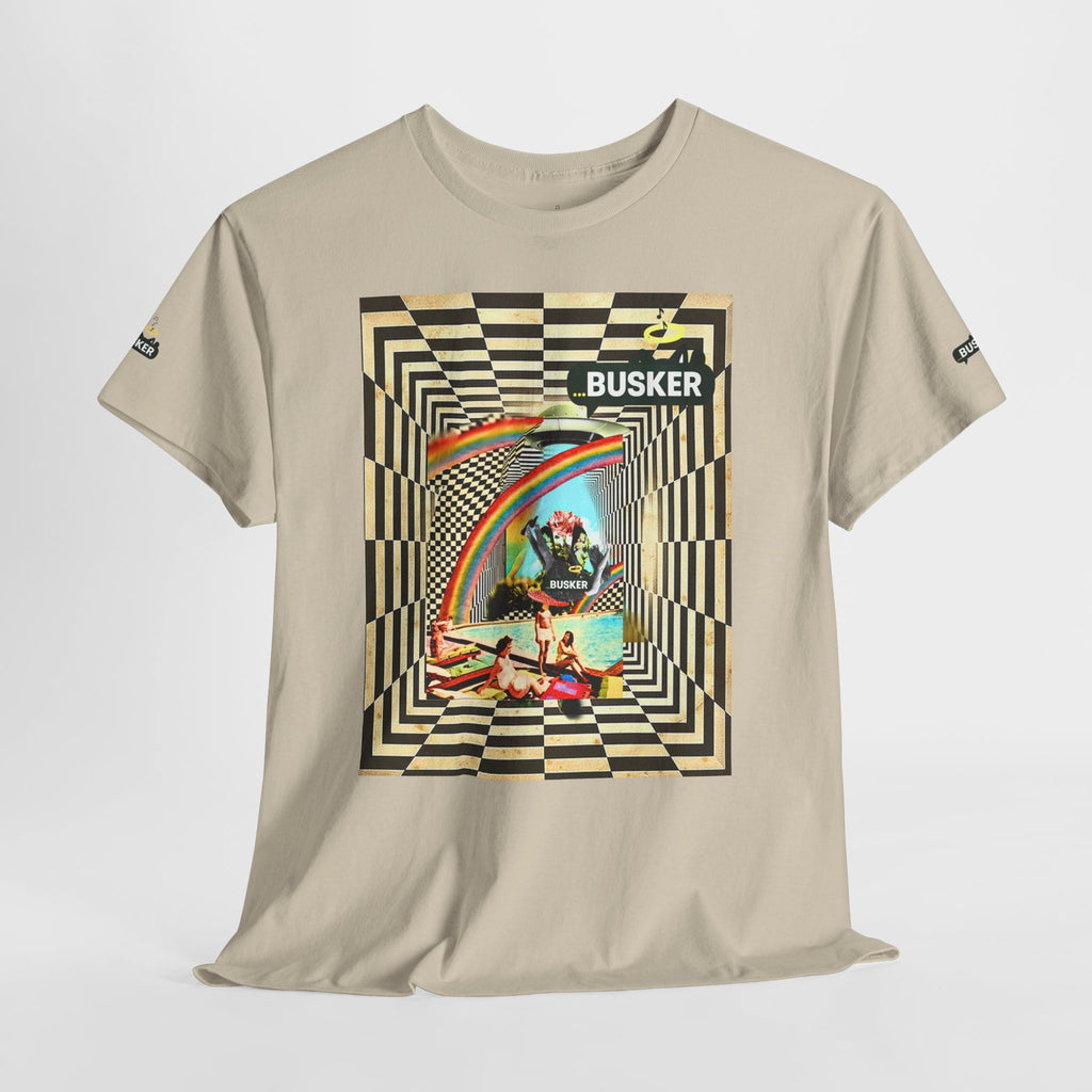Retro Busker Graphic Tee - Unisex Heavy Cotton