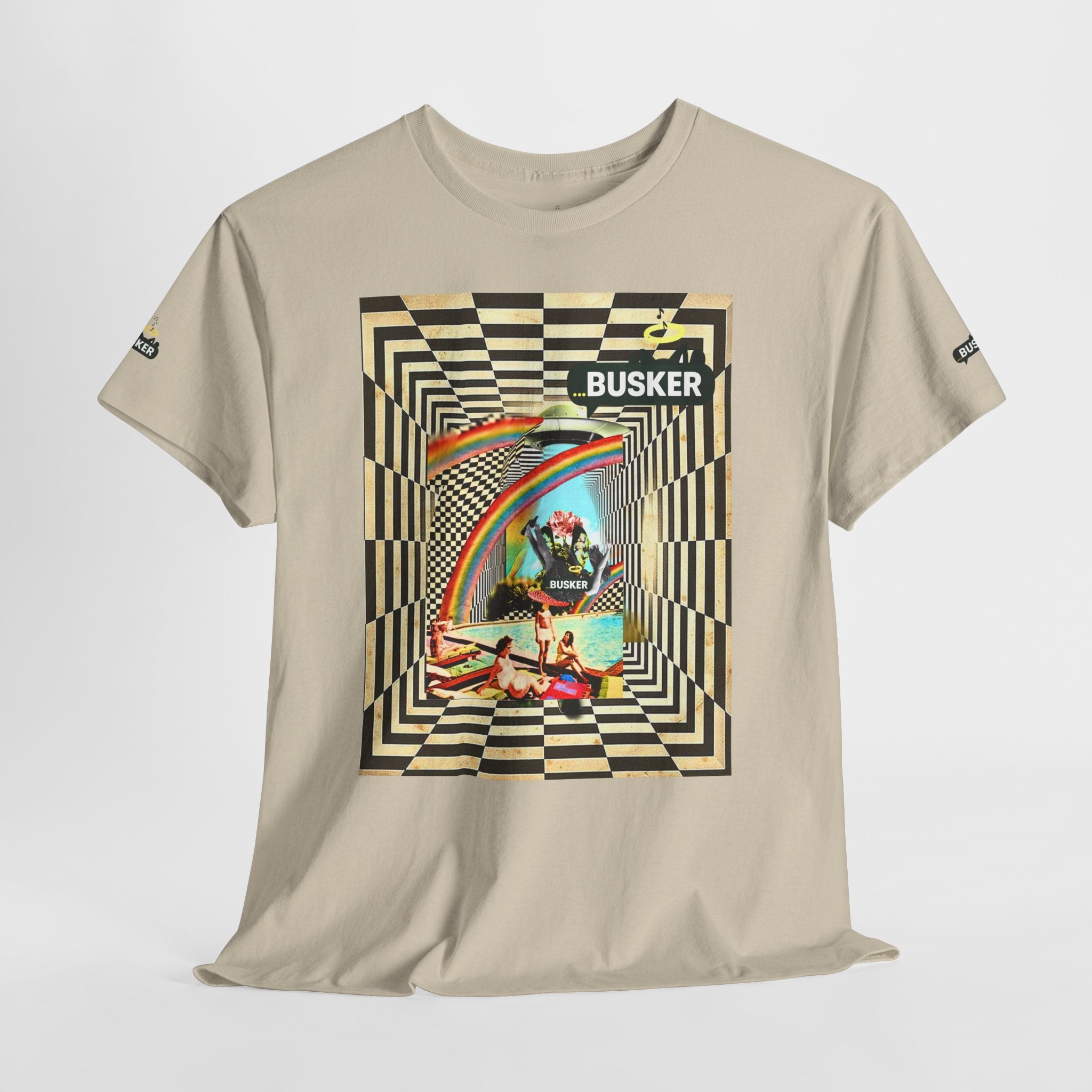 Retro Busker Graphic Tee - Unisex Heavy Cotton