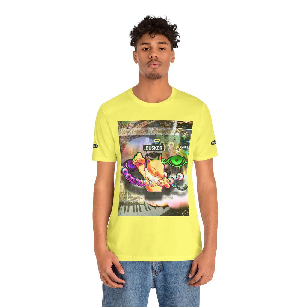 Vibrant Busker Art Tee for Creative Souls