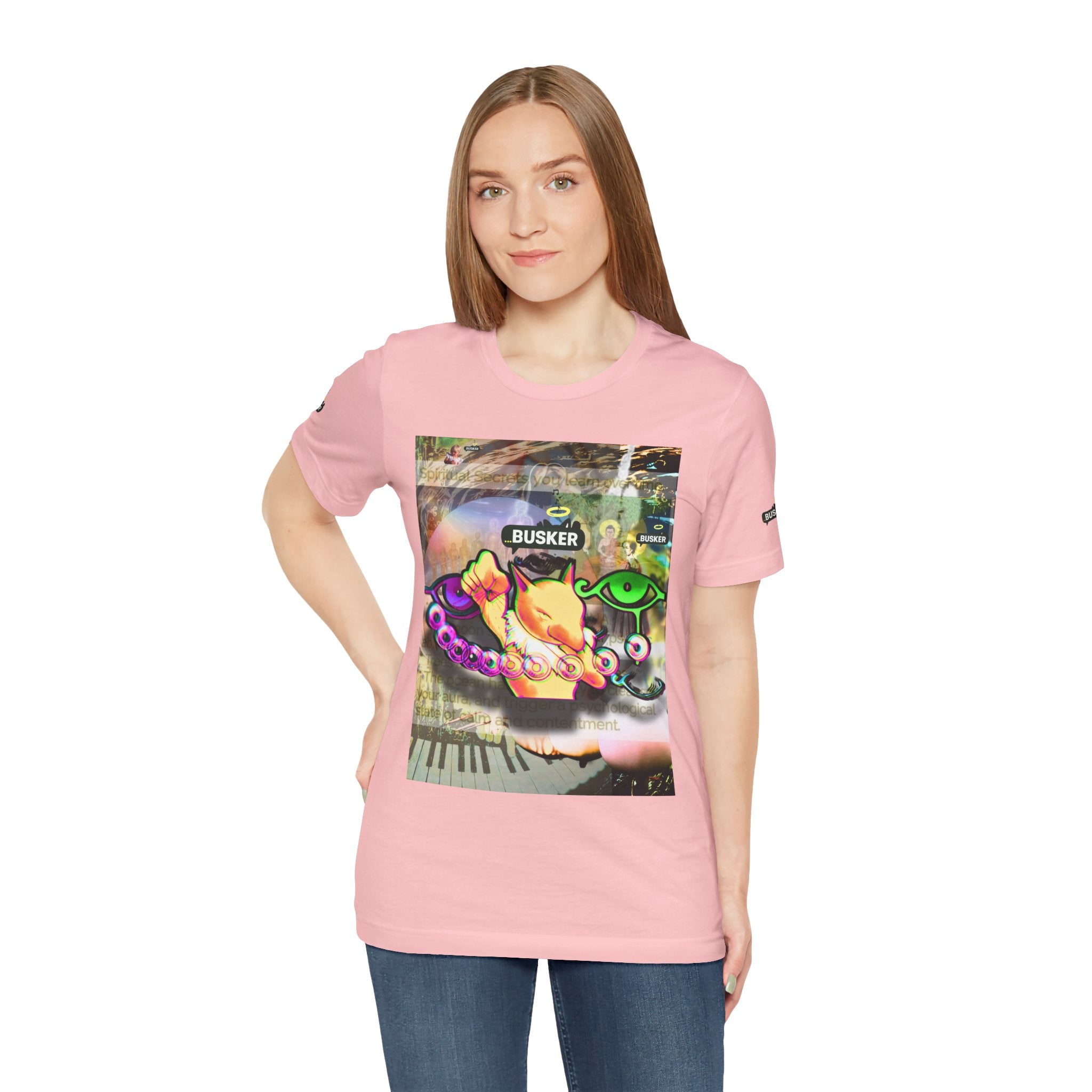 Vibrant Busker Art Tee for Creative Souls