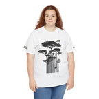 Nature-Inspired Unisex Heavy Cotton Tee, Eco-Friendly Tee, Graphic T-Shirt, Outdoor Lover Gift, Casual Wear, Tree Art Shirt