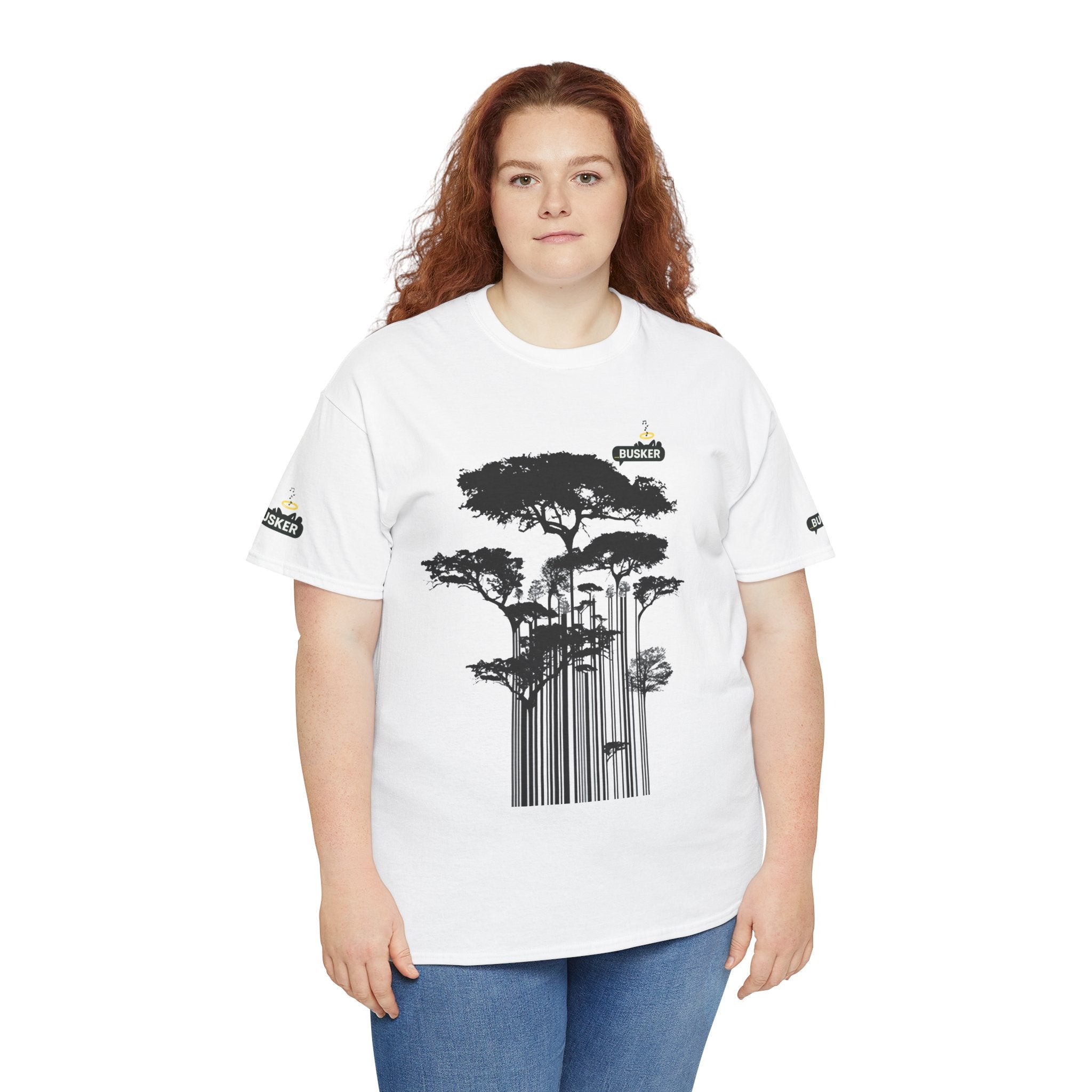 Nature-Inspired Unisex Heavy Cotton Tee, Eco-Friendly Tee, Graphic T-Shirt, Outdoor Lover Gift, Casual Wear, Tree Art Shirt