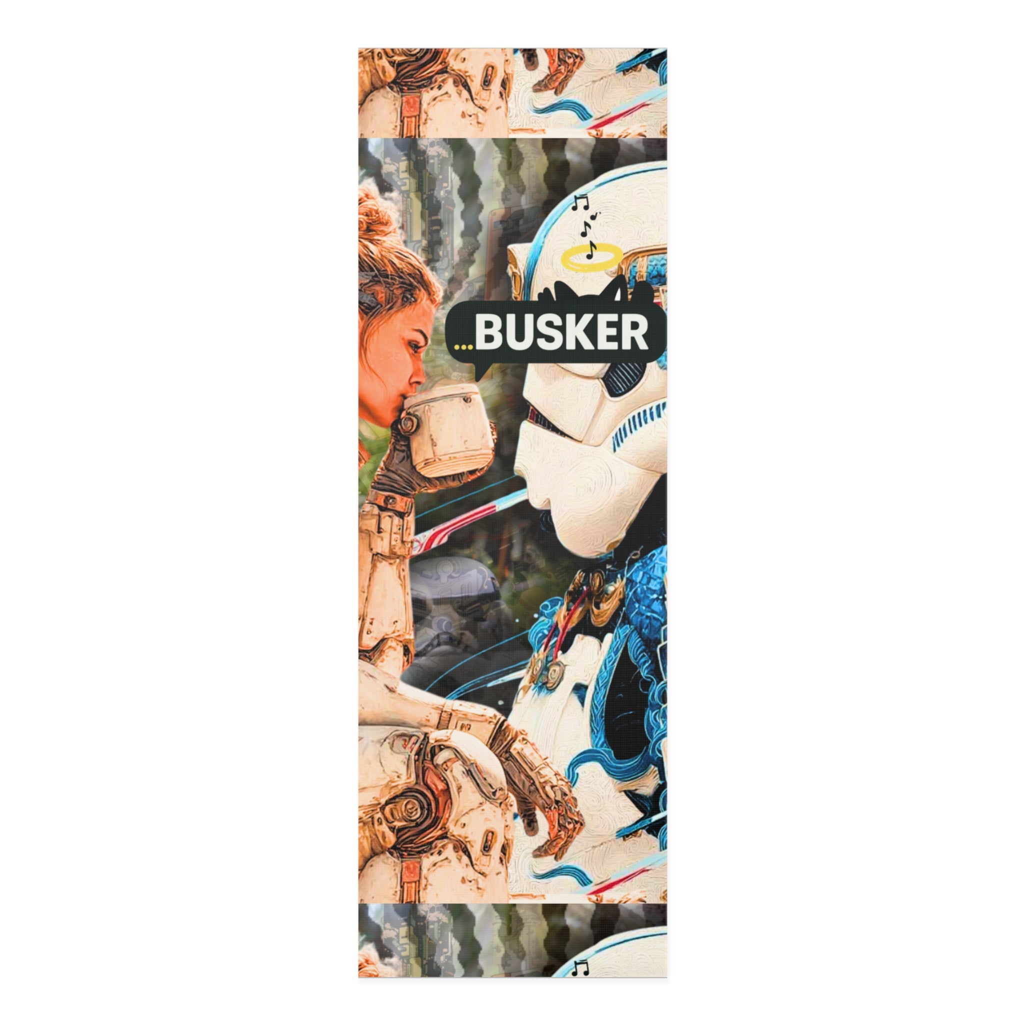 Galactic Art Foam Yoga Mat - Inspiring Yoga for Sci-Fi Fans