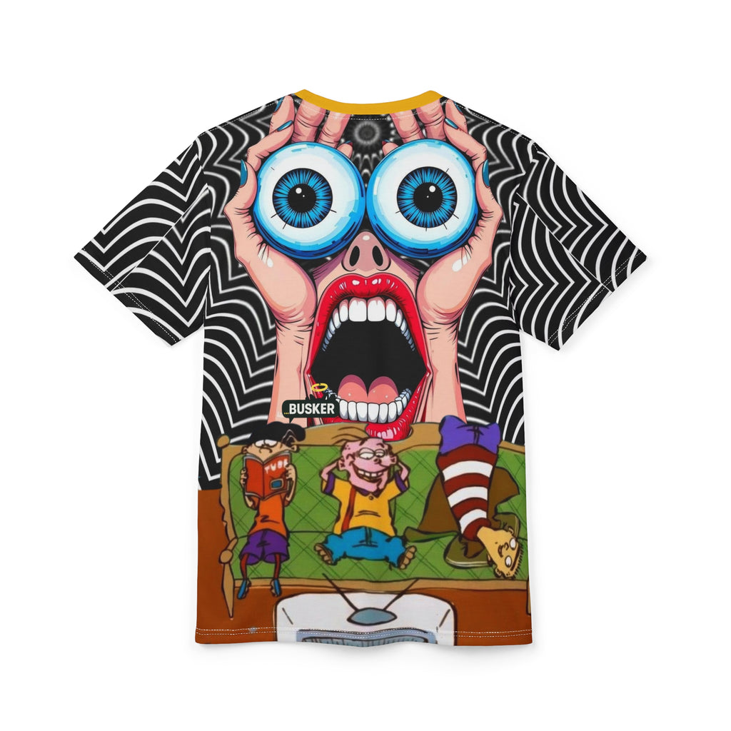 Bold Graphic Tee for Cartoon Lovers | Edgy AOP Unisex T-Shirt | Fun Gift for Anime Fans, Graphic Print Tee, Casual Wear