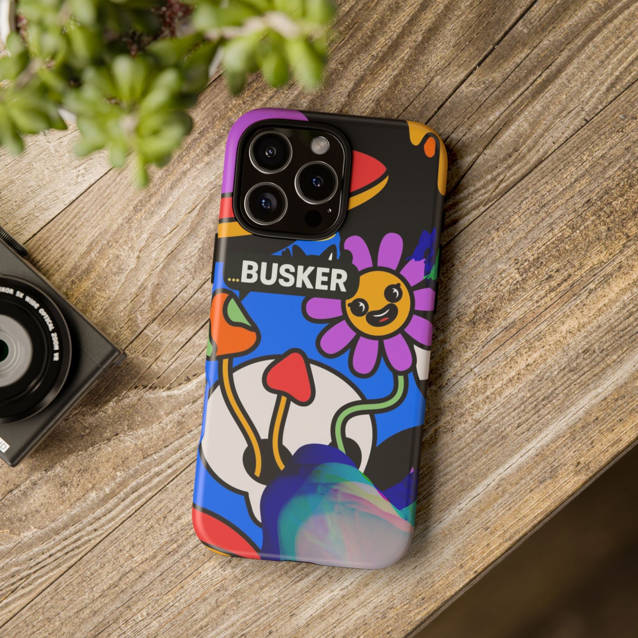 Colorful Phone Case, Cute Phone Accessories, Gift for Music Lovers, Fun Tech Gear, Unique Floral Design Case