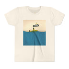 Whimsical Youth Tee with 'Busker' Design, Fun Gift, Summer Style, Music Lovers, Kid's Fashion, Creative Apparel