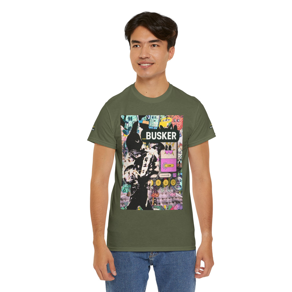 Grunge Art Busker Unisex Heavy Cotton Tee