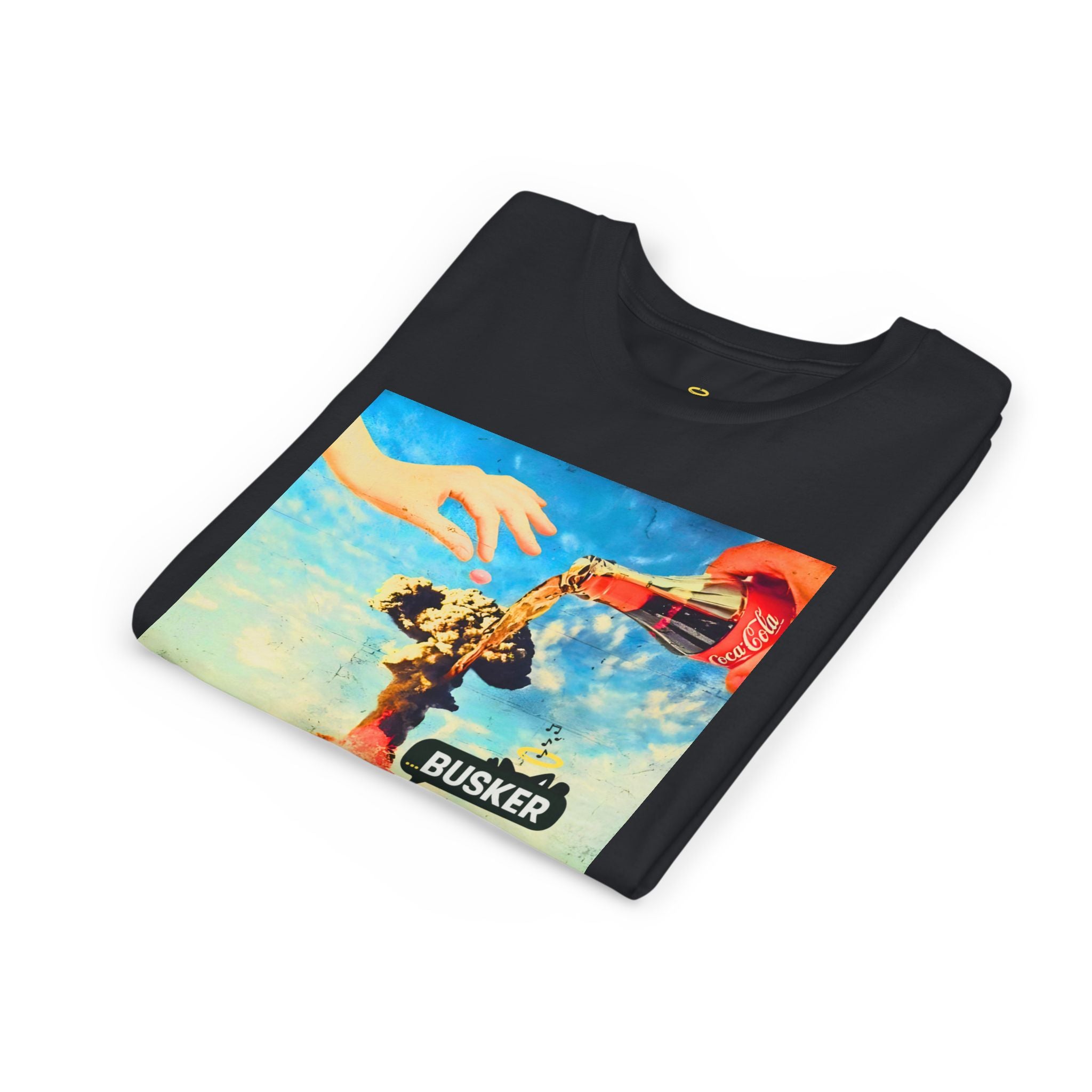 Busker Youth Short Sleeve Tee, Fun Summer Tee, Music Lover Gift, Kids Graphic T-Shirt, Festival Outfit, Creative Gift Idea