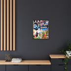 Busker Collage Matte Canvas Print — Framed Multi‑Color Wall Art