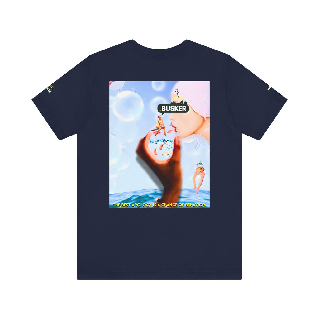 Busker Vibe Unisex Jersey Tee – Colorful Artistic Design for Summer Fun