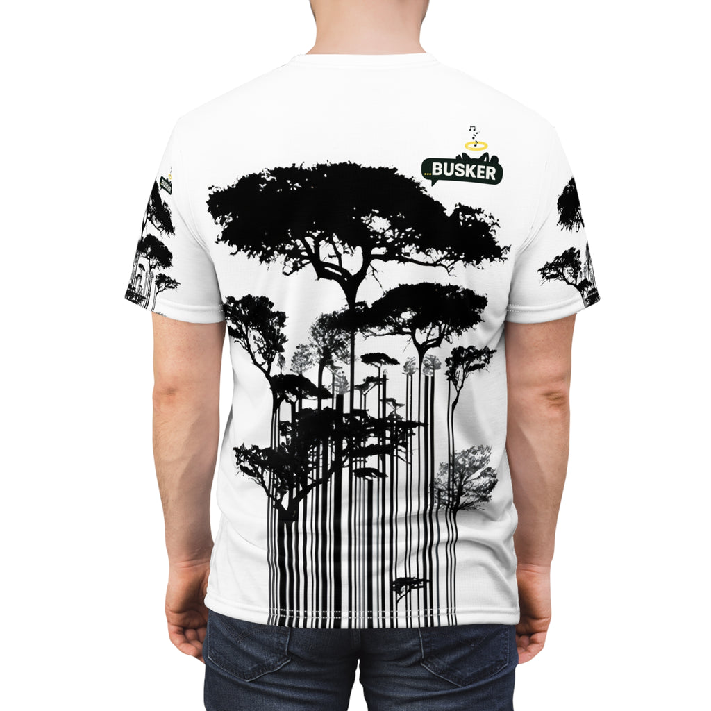 Stylish Nature-Inspired Unisex Tee, AOP T-Shirt for Outdoorsy People, Tree Lover Gift, Casual Streetwear, Eco-Friendly Fashion