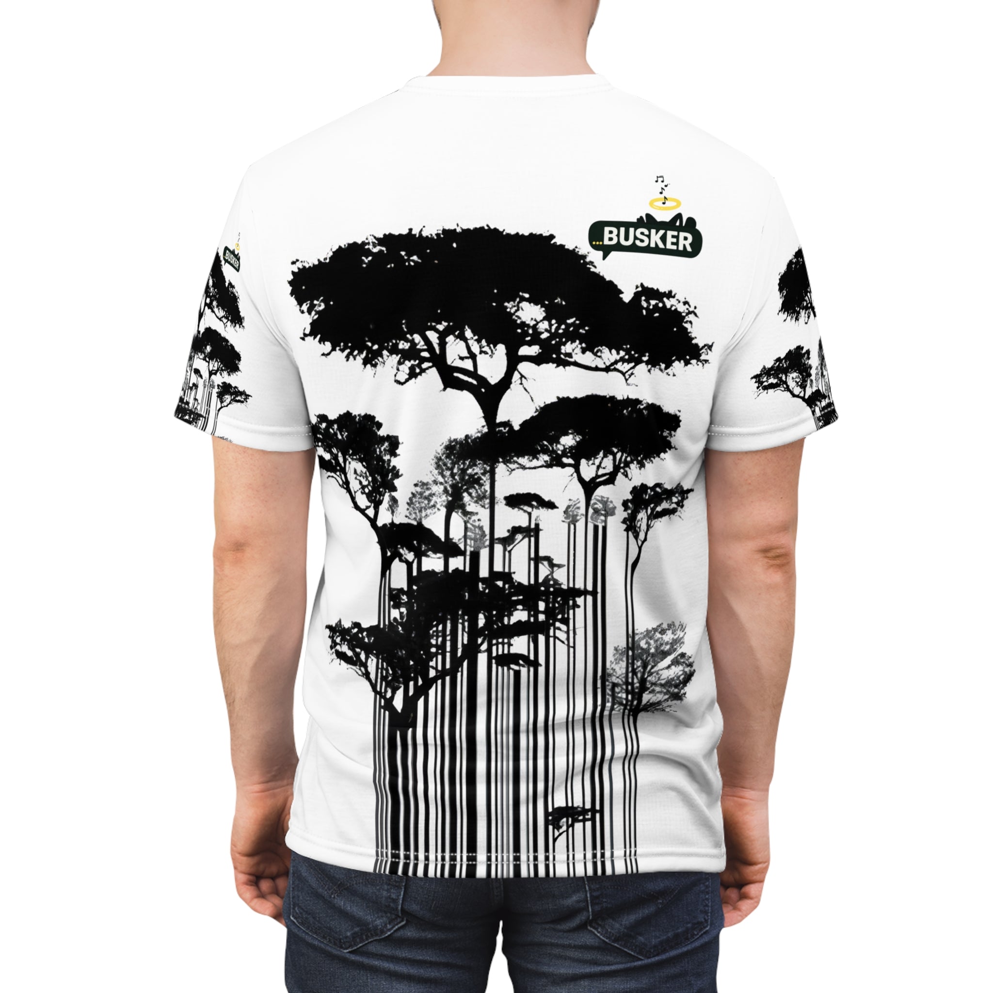 Stylish Nature-Inspired Unisex Tee, AOP T-Shirt for Outdoorsy People, Tree Lover Gift, Casual Streetwear, Eco-Friendly Fashion