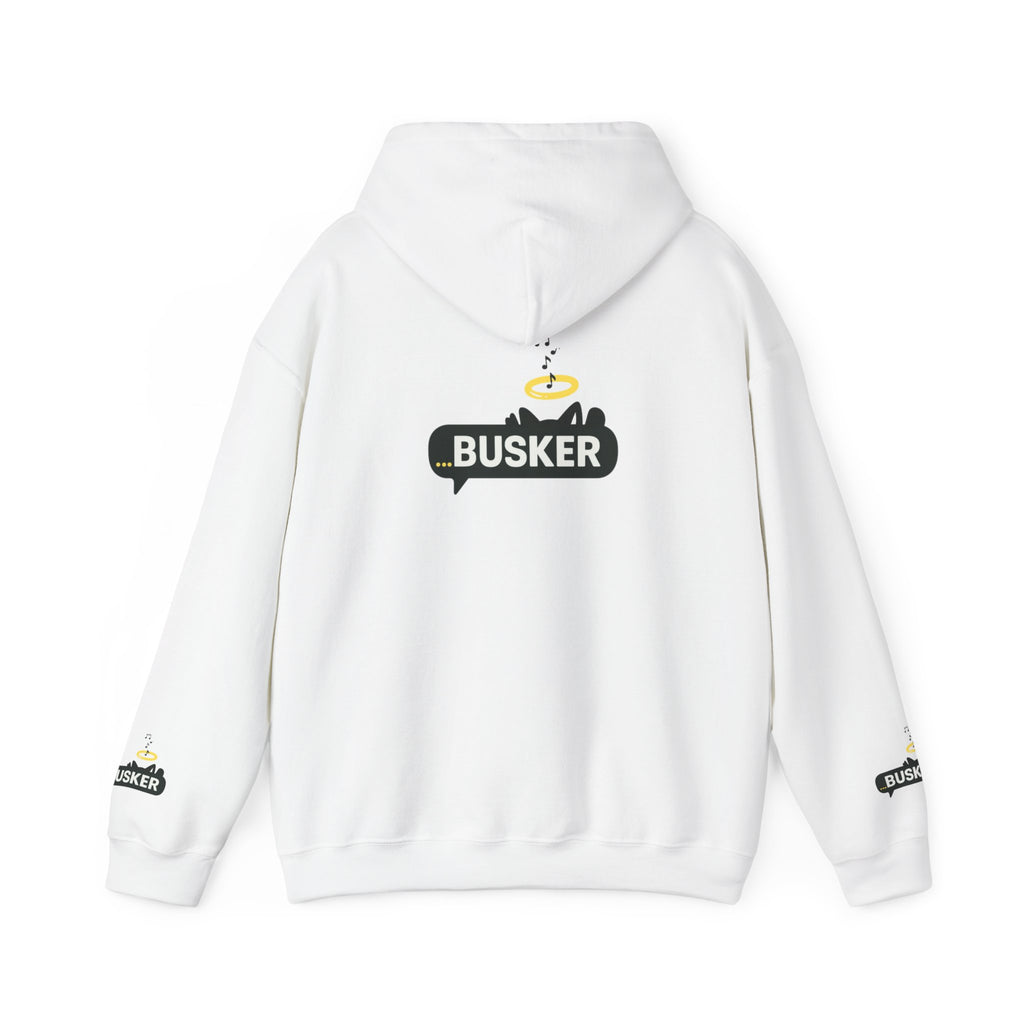Busker Hoodie - Cozy Unisex Heavy Blend Sweatshirt for Performance Lovers, Unique Gift for Musicians, Perfect for Festivals, Casual Wear