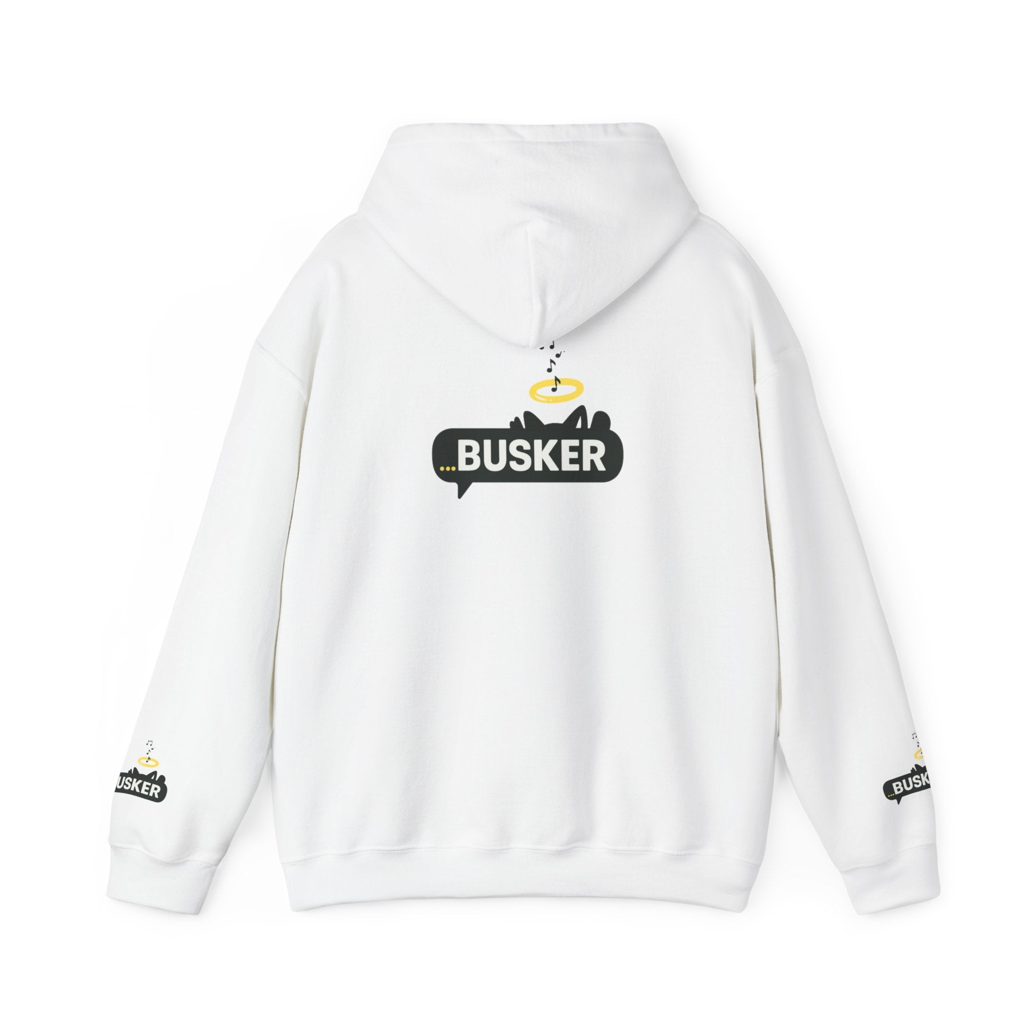 Busker Hoodie - Cozy Unisex Heavy Blend Sweatshirt for Performance Lovers, Unique Gift for Musicians, Perfect for Festivals, Casual Wear