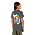 Colorful Youth Short Sleeve Tee - "Busker" Graphic Art Top