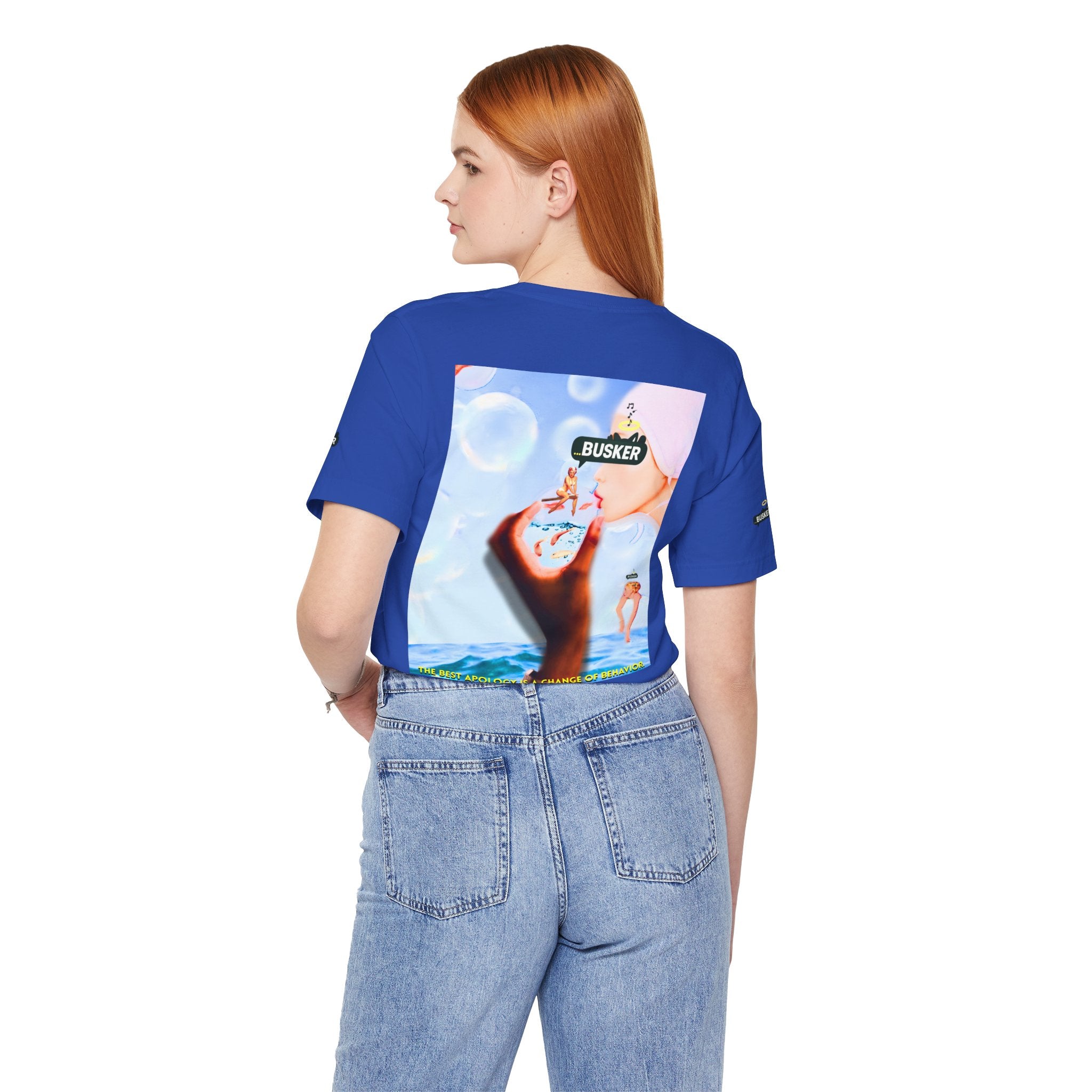 Busker Vibe Unisex Jersey Tee – Colorful Artistic Design for Summer Fun