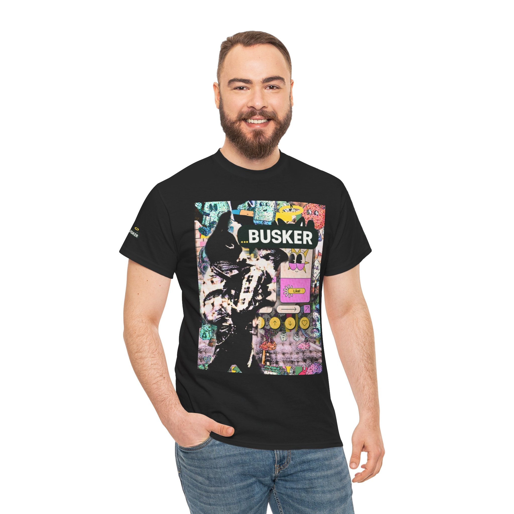 Grunge Art Busker Unisex Heavy Cotton Tee