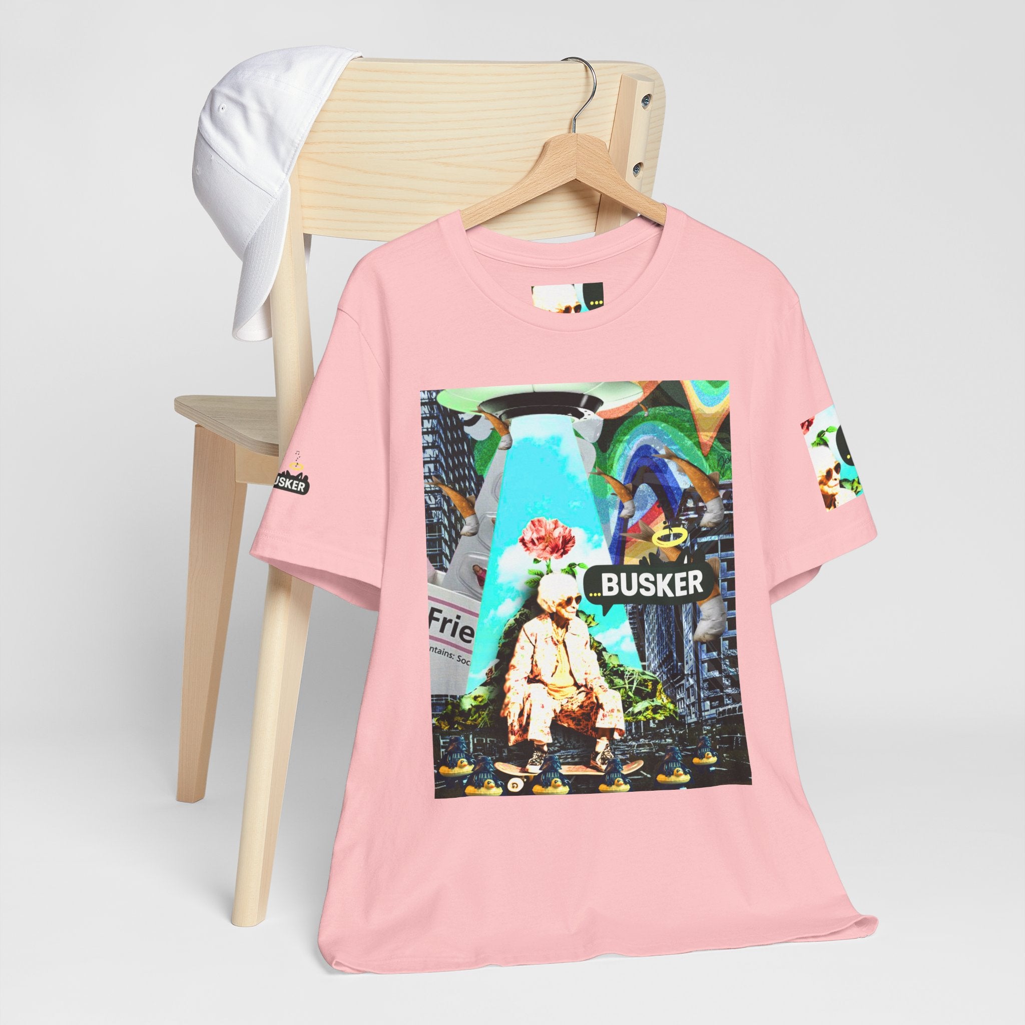 Street Art Busker Tee - Unisex Graphic Short Sleeve Shirt
