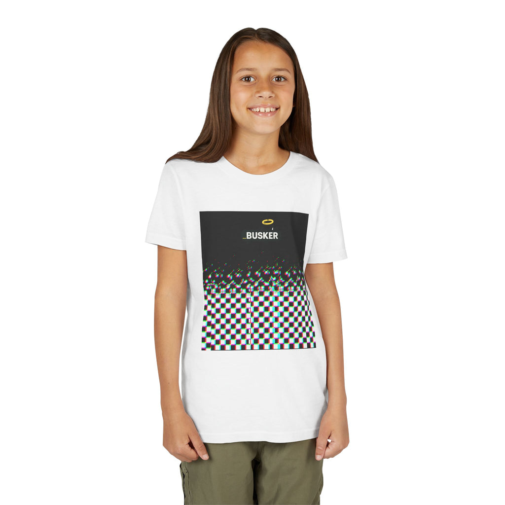 Cool Busker Youth Tee, Street Style Youth T-Shirt, Graphic Tee for Kids, Hipster Summer Shirt, Unique Gift for Young Musicians