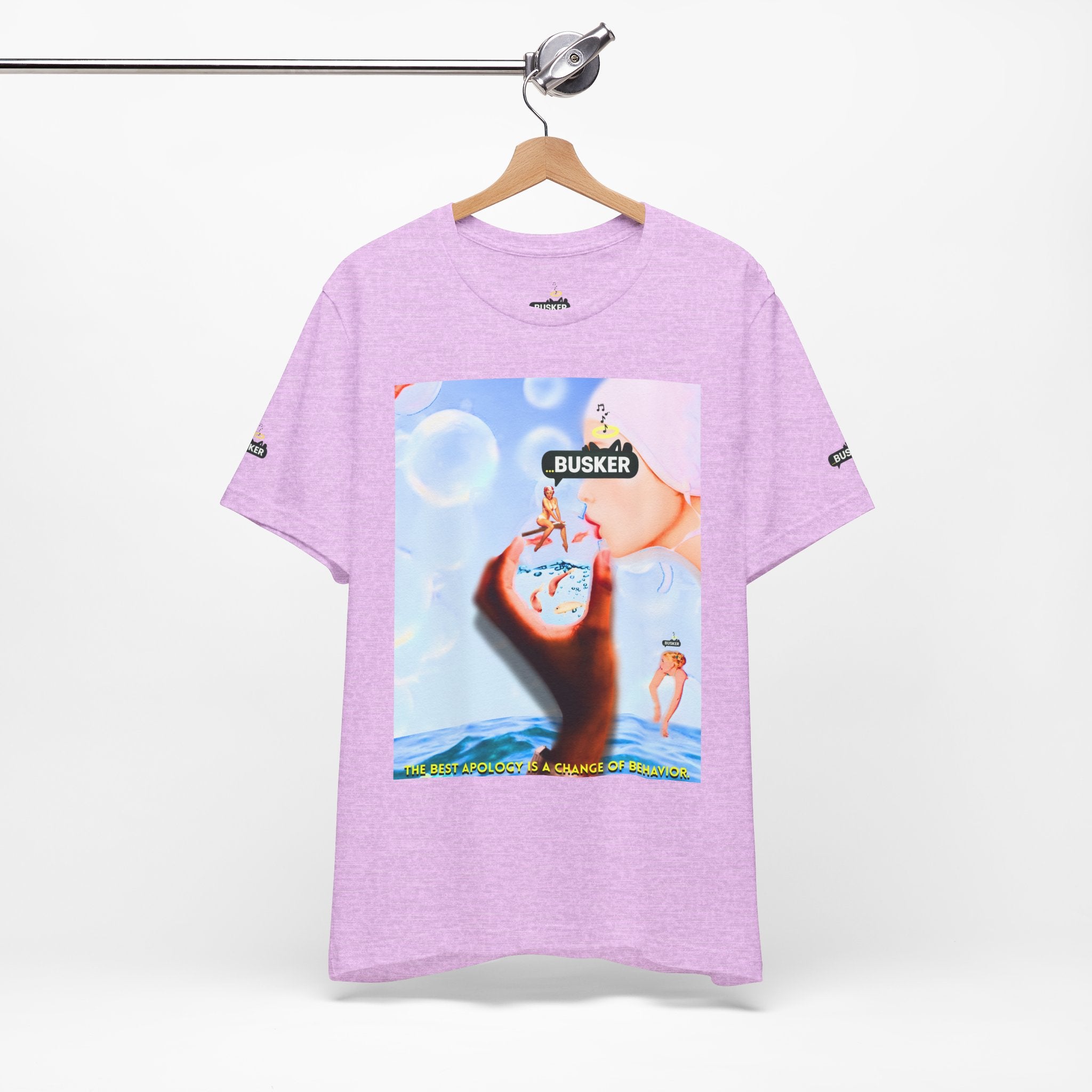 Busker Vibe Unisex Jersey Tee – Colorful Artistic Design for Summer Fun