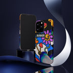 Colorful Phone Case, Cute Phone Accessories, Gift for Music Lovers, Fun Tech Gear, Unique Floral Design Case
