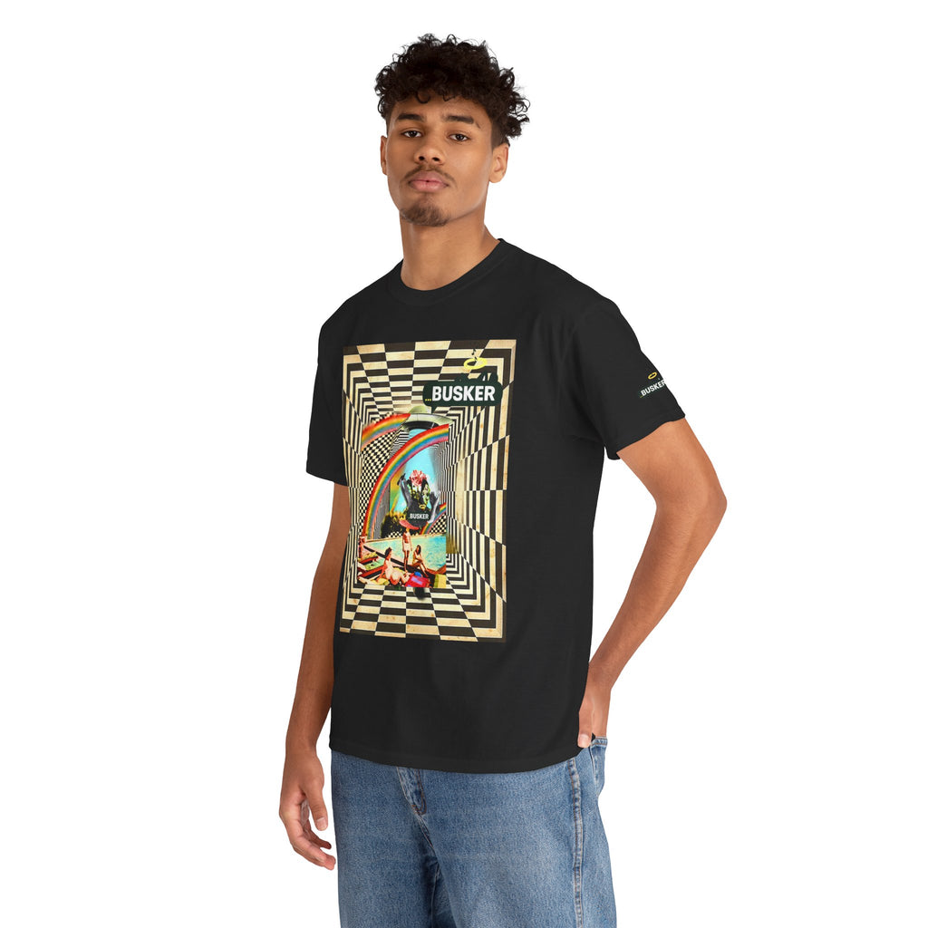 Retro Busker Graphic Tee - Unisex Heavy Cotton