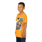 Colorful Youth Short Sleeve Tee - "Busker" Graphic Art Top