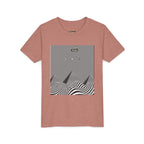 Stylish Youth Tee with Sunset Geometric Design, Summer Apparel, Kids Fashion, Gift for Birthdays, Fun Casual Wear, Graphic Tee