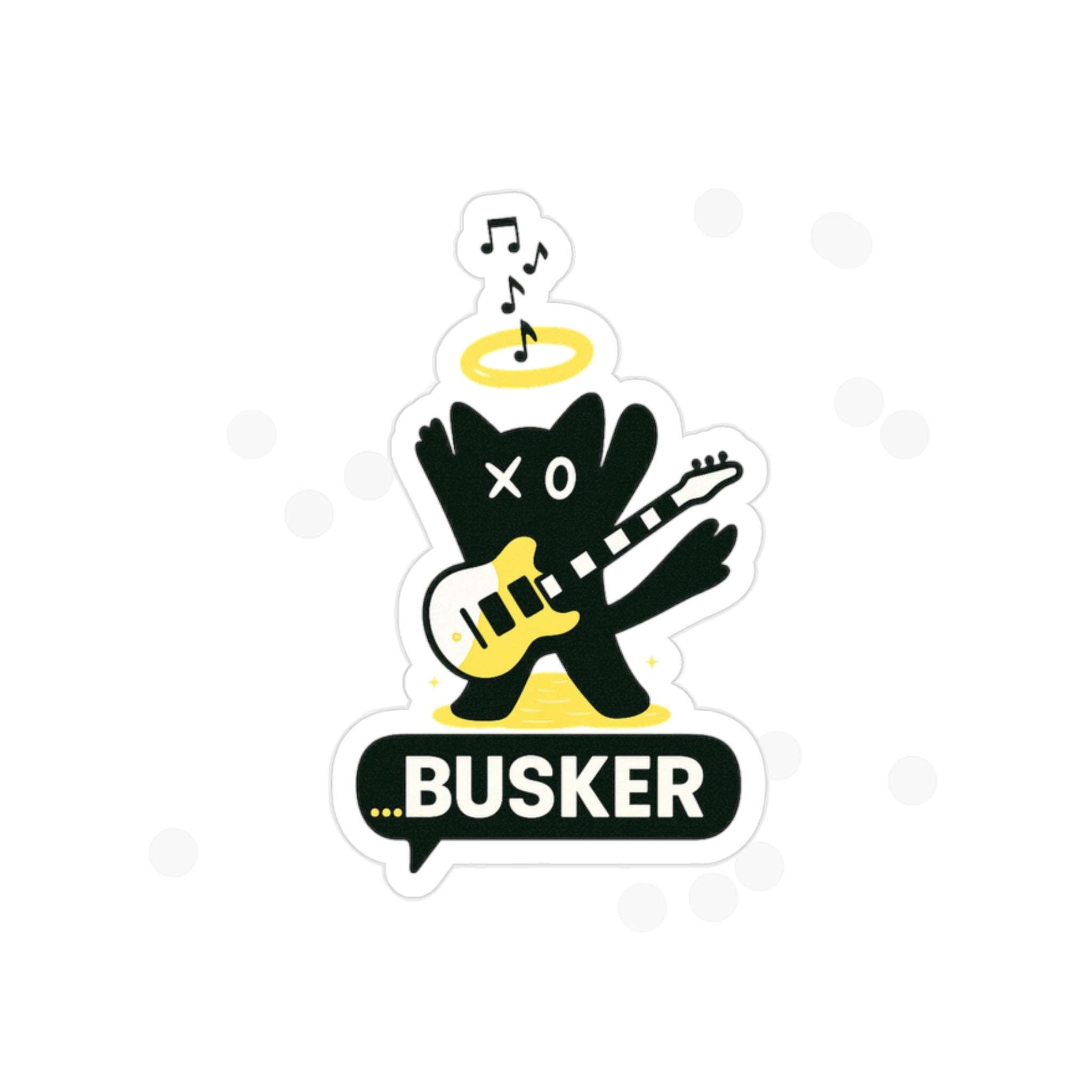 Busker Die-Cut Transparent Outdoor Sticker - Perfect for Decor, Gifts, Festivals, Musicians, and Car Enthusiasts