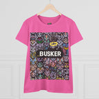 Colorful Cat Design Women's Tee, Casual Graphic Tee for Cat Lovers, Funny Gift for Friends, Summer Style, Unique Animal Art Shirt