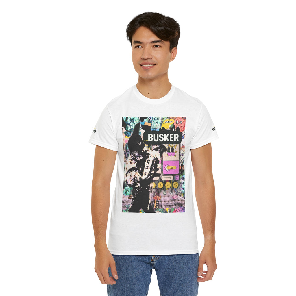 Grunge Art Busker Unisex Heavy Cotton Tee