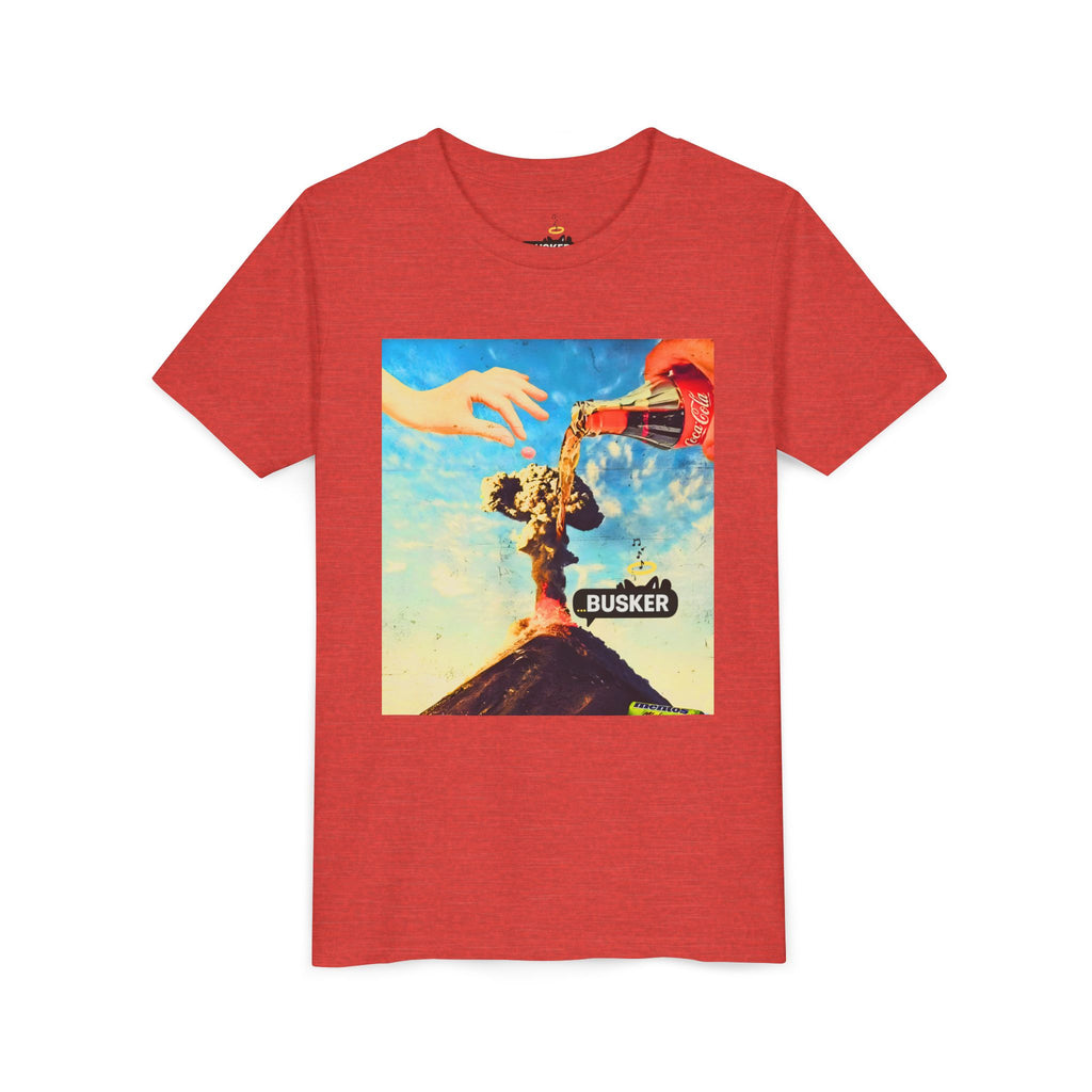 Busker Youth Short Sleeve Tee, Fun Summer Tee, Music Lover Gift, Kids Graphic T-Shirt, Festival Outfit, Creative Gift Idea