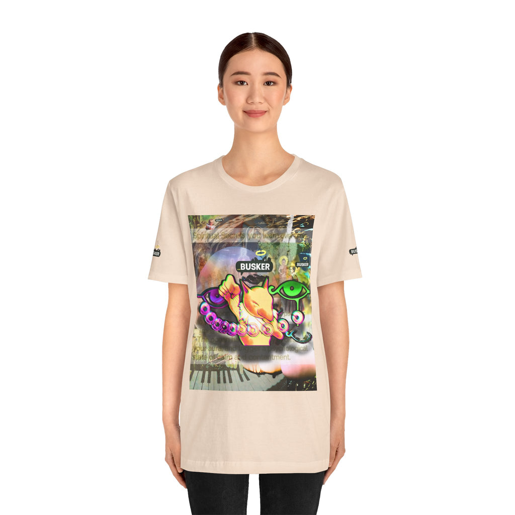 Vibrant Busker Art Tee for Creative Souls