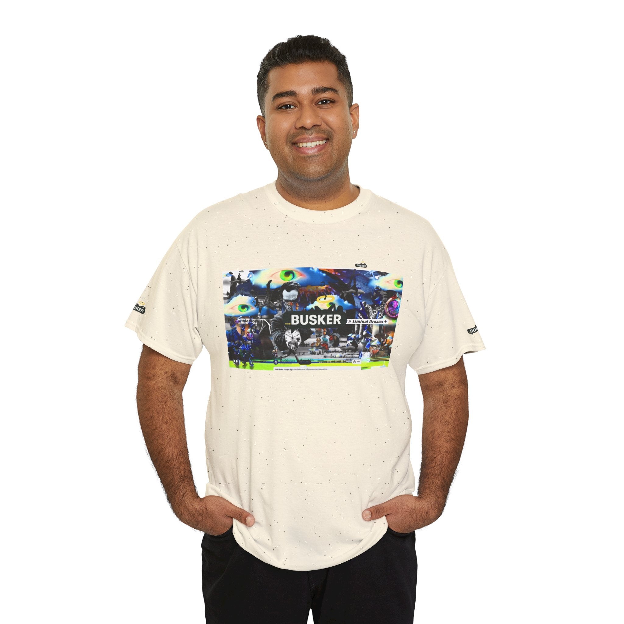 Busker Graphic Tee — Vintage Street Music Poster T‑Shirt